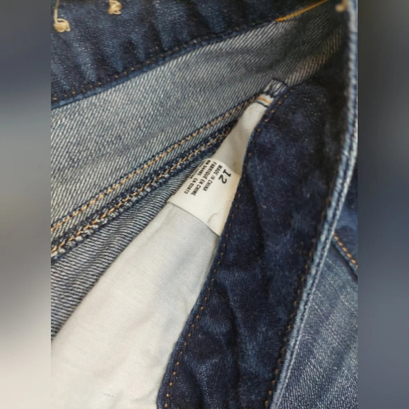 American Eagle Outfitters AE Boyfriend Shorts dark denim 12 Raw hem Summer - Picture 7 of 8